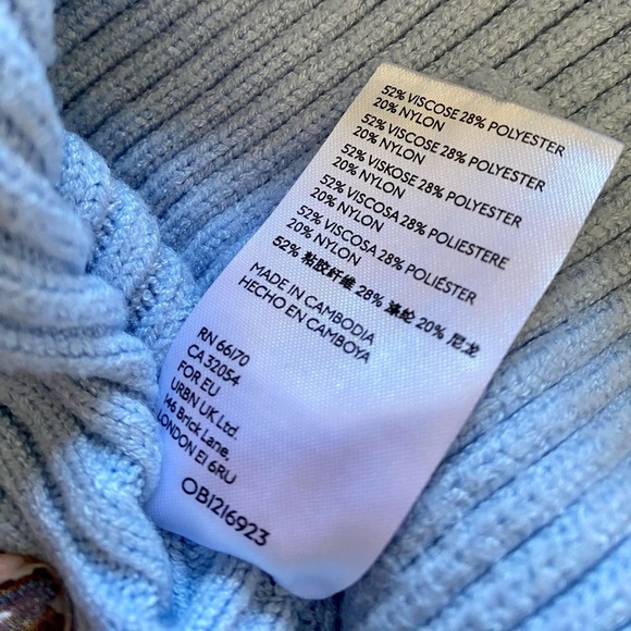 Anthropologie - Kendall cropped boatneck ribbed sweater Sky Blue - Picture 6 of 8